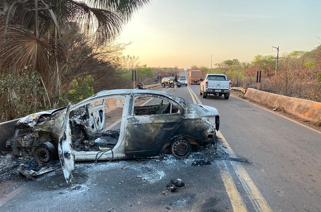 Veículo envolvido no último acidente no km 70 da BR-010