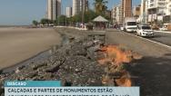 Usuários reclamam de problemas estruturais no calçadão da Avenida Litorânea