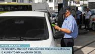 Petrobras anuncia redução no preço da gasolina e aumento no valor do diesel 