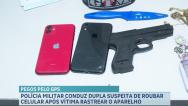  Com ajuda de localizador, PM conduz dupla suspeita de roubo de celular