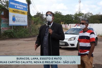 Buracos e lama são motivo de reclamação em ruas no bairro Turu