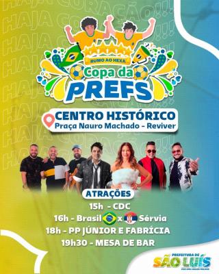 Veja a programação no Centro Histórico para a estreia do Brasil na Copa do Mundo