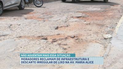  Moradores da Av. Maria Alice reclamam de infraestrutura e descarte irregular de lixo 