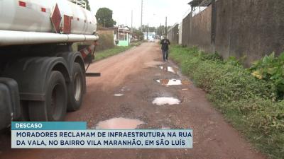  Na Rua da Vala, em São Luís, moradores reclamam de infraestrutura