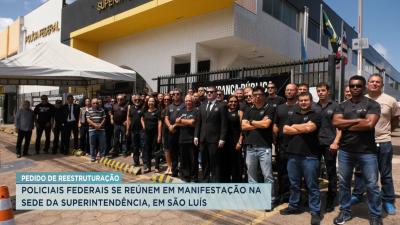Servidores da Polícia Federal se reúnem em manifestação em São Luís 