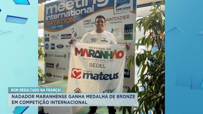 Nadador maranhense ganha medalha de bronze em competição na França 