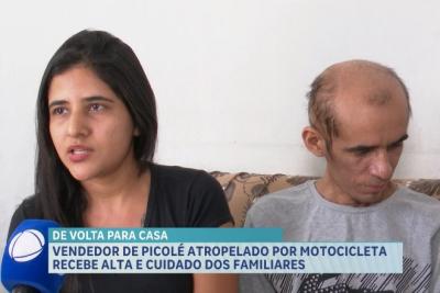  Após 3 meses internado, vendedor de picolés vítima de acidente tem alta e volta para casa