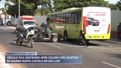  Homem fica ferido em acidente de trânsito no Monte Castelo