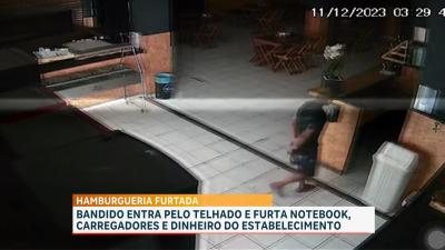 Homem invade hamburgueria pelo teto e furta notebook, carregadores e dinheiro na Cidade Operária