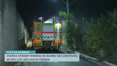 Foco de incêndio é registrado em terreno no bairro São Cristóvão