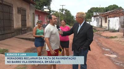  Moradores reclamam de pavimentação no bairro Vila Esperança