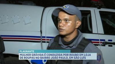  Mulher é conduzida por suspeita de roubo em loja de roupas no João Paulo