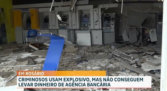 Agência bancária é alvo de criminosos em Rosário